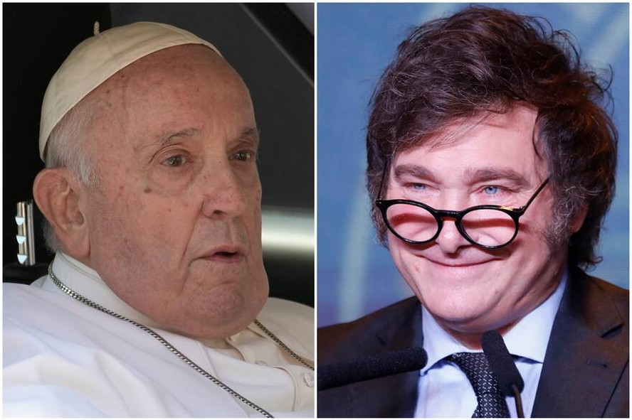 O Papa Francisco e o presidente eleito da Argentina, Javier Milei