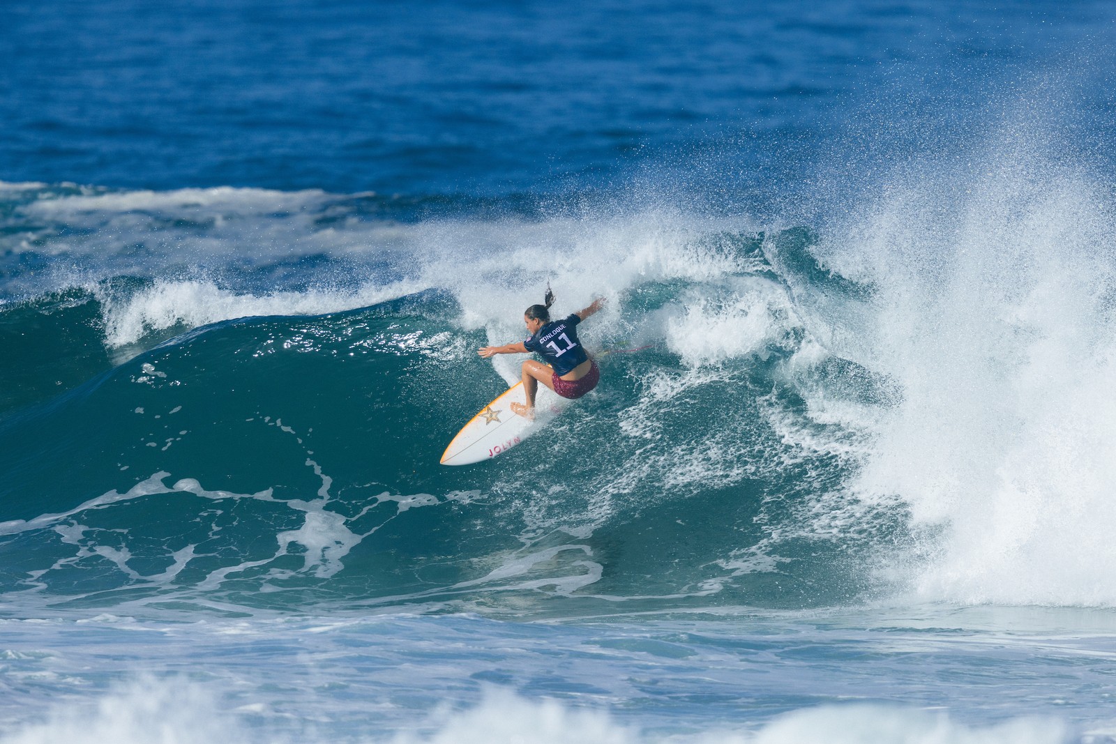 Courtney Conlogue, dos Estados Unidos — Foto: Daniel Smorigo/World Surf League