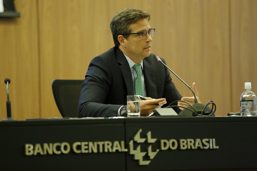 Presidente do Banco Central, Roberto Campos Neto, na apresentação do Relatório Trimestral de Inflação