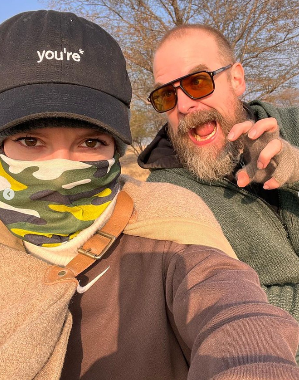 Lily Allen e David Harbour — Foto: Reprodução