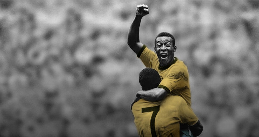 Pelé abraça Jairzinho