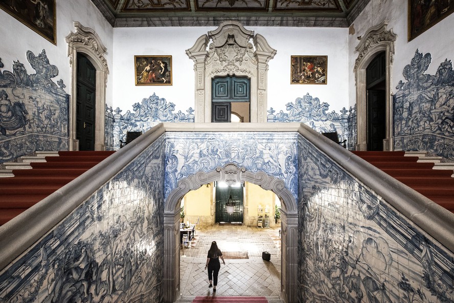 Interior do Palácio Condes de Anadia, importante atração em Mangualde, nos arredores de Viseu, uma das principais cidades do Centro de Portugal