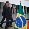 Lula e Maduro no Palácio do Planalto para uma reunião privada - Brenno Carvalho/Agência O Globo