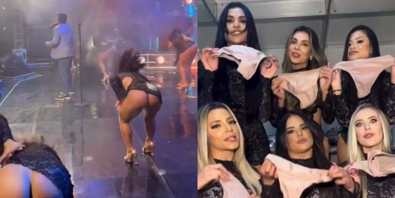 Show sem calcinha? Bailarinas do cantor Leonardo explicaram truque após vídeo viralizar — Foto: Reprodução Instagram