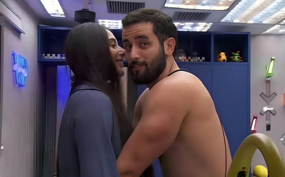 Deniziane e Matteus: casal do BBB 24 é apelidado como Manny — Foto: Reprodução/Globoplay