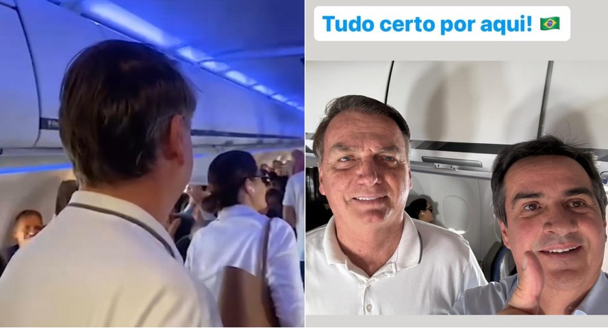 Bolsonaro, Michelle e Ciro Nogueira embarcam para a Argentina, para a posse de Milei à presidência