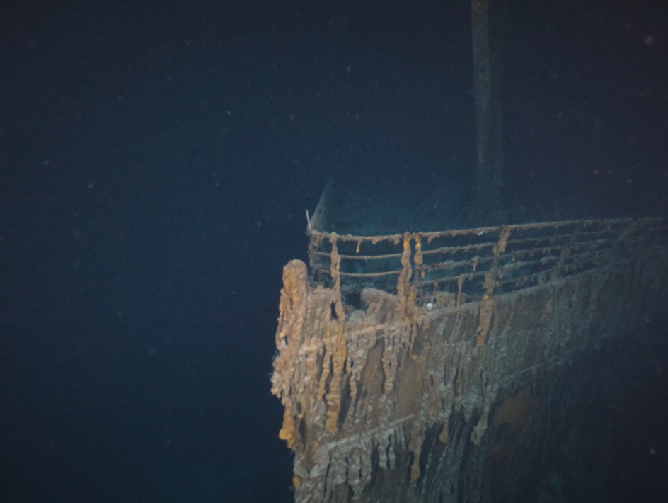 Imagens em alta resolução foram filmadas do navio Titanic — Foto: Reprodução/OceanGate