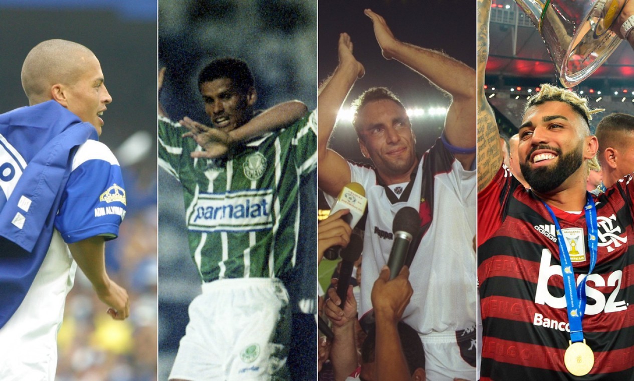 O GLOBO e o 'Extra' convocaram mais de 60 jornalistas que escolheram os principais vencedores do Campeonato Brasileiro dos últimos 50 anos.  — Foto: Montagem sobre fotos de arquivo