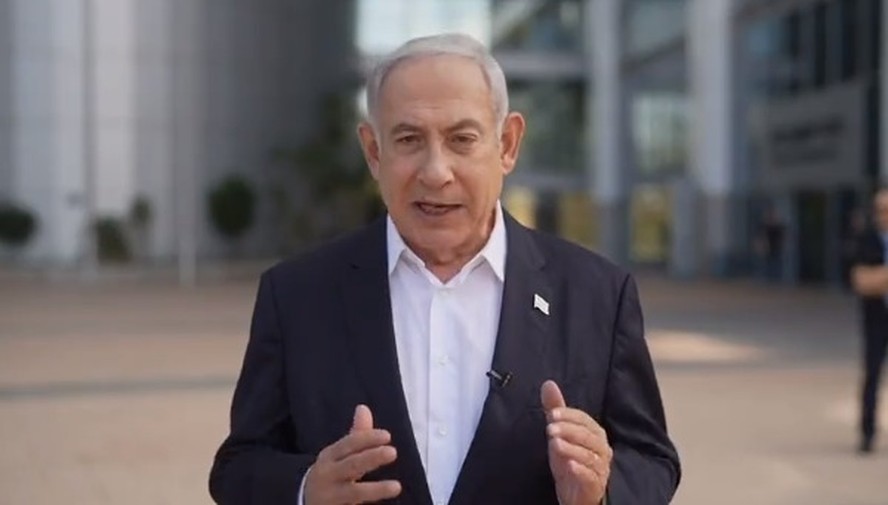 Primeiro ministro Benjamin Netanyahu fala em vídeo aos israelenses após ataques do Hamas