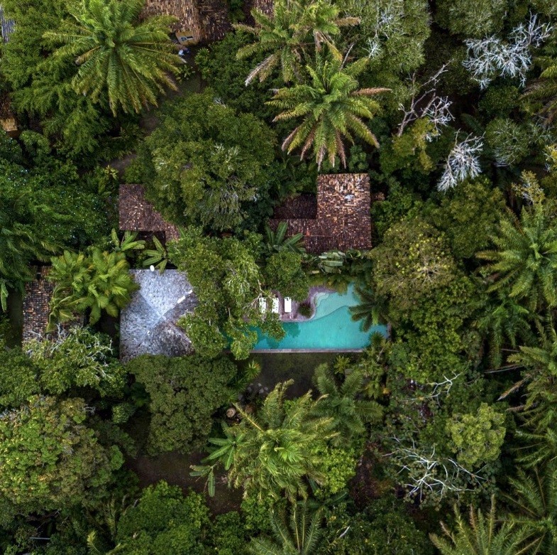 Resort cinco estrelas Uxua Casa Hotel & Spa.Vista panorâmica da Casa Anderson. — Foto: Reprodução Instagram