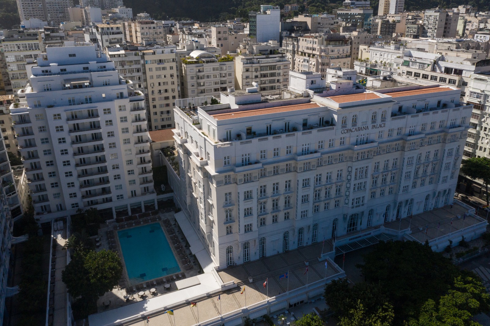 Copacabana Palace em 2020, durante a pandemia de Covid-19 — Foto: Brenno Carvalho