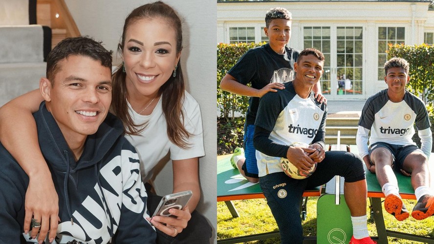 Thiago Silva é casado com a influenciadora Belle Silva, com quem tem dois filhos