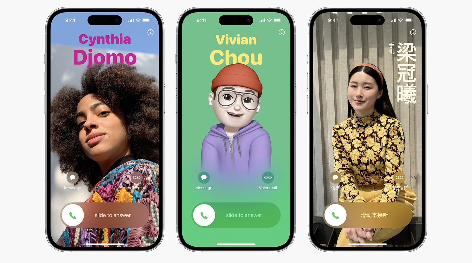 Os usuários do iPhone agora podem escolher sua própria foto de identificação de chamadas — Foto: Apple/Divulgação