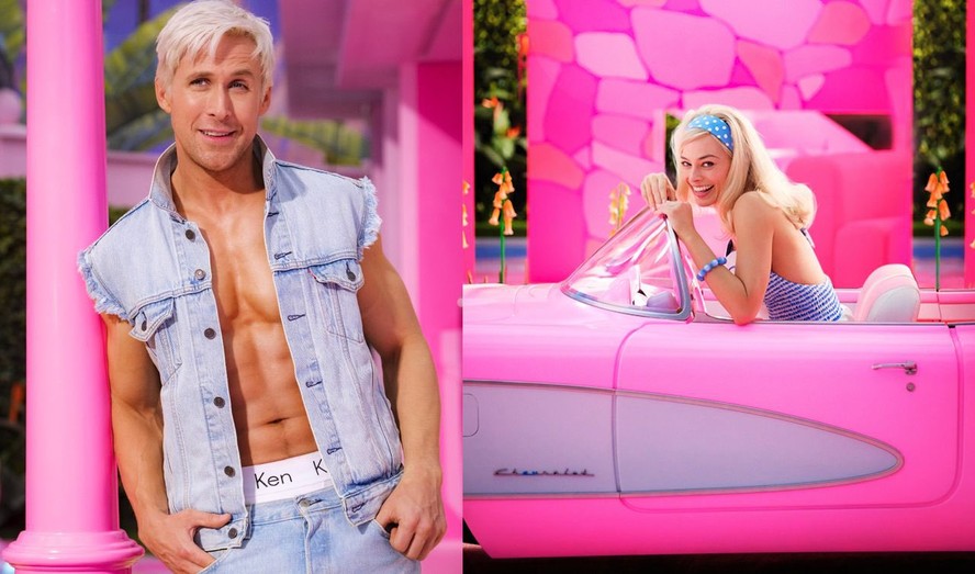 Ryan Gosling como Ken em live-action da Barbie, estrelado por Margot Robbie