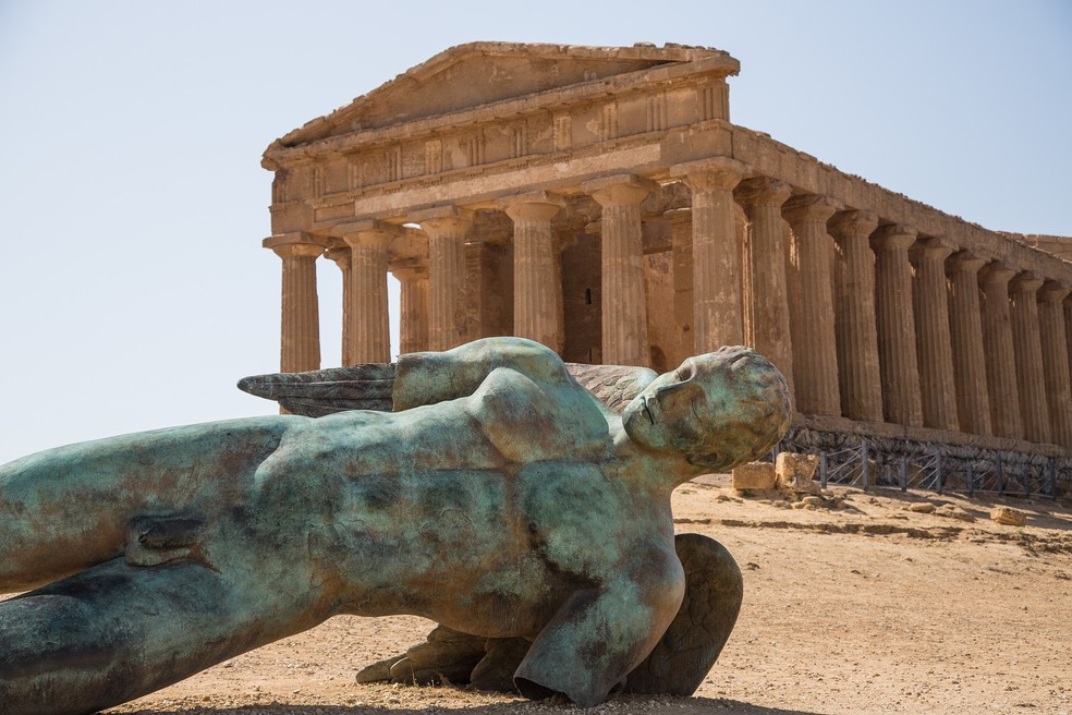 Sítio arqueológico em Agrigento, na Sicília, sul da Itália — Foto: Reprodução / cdavinci / pixabay