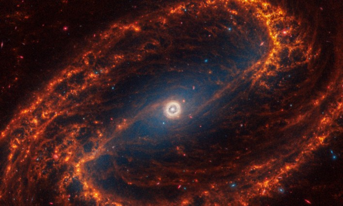 Galáxia espiral NGC 1300 — Foto: Nasa