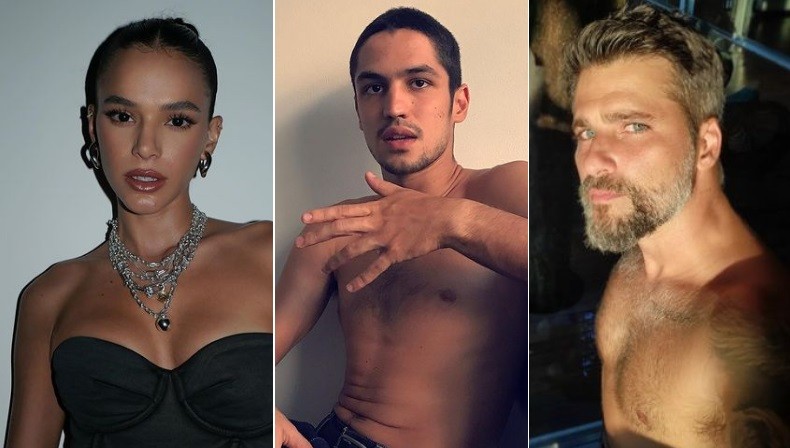 Bruna Marquezine, Gabriel Leone e Bruno Gagliasso estarão em produções dos Estados Unidos, da Itália e da Espanha, respectivamente — Foto: Reprodução/Instagram