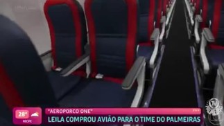 Conheça avião do Palmeiras comprado por Leila Pereira, presidente do clube — Foto: Reprodução TV Globo