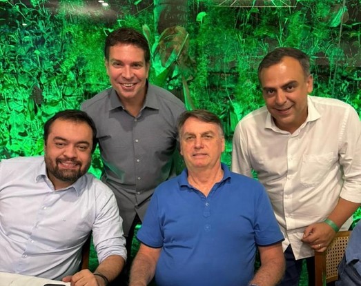 Bolsonaro em jantar do PL no Rio com o governador Claudio Castro, Ramagem e o deputado estadual Anderson Moraes