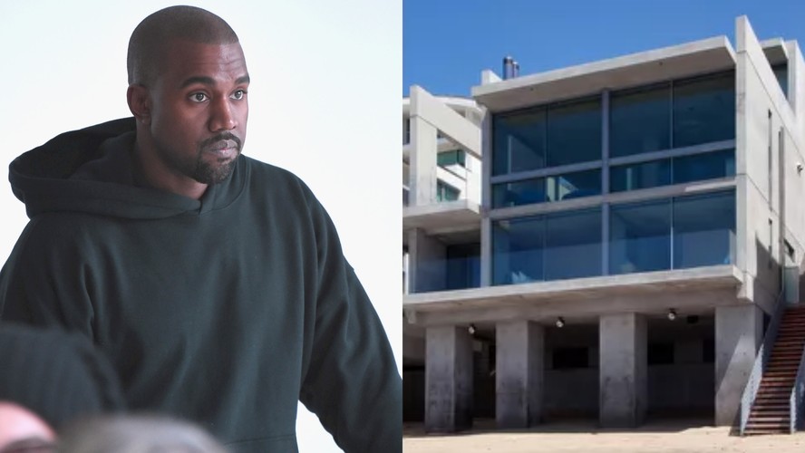Kanye West colocou à venda casa destruída na praia em Malibu