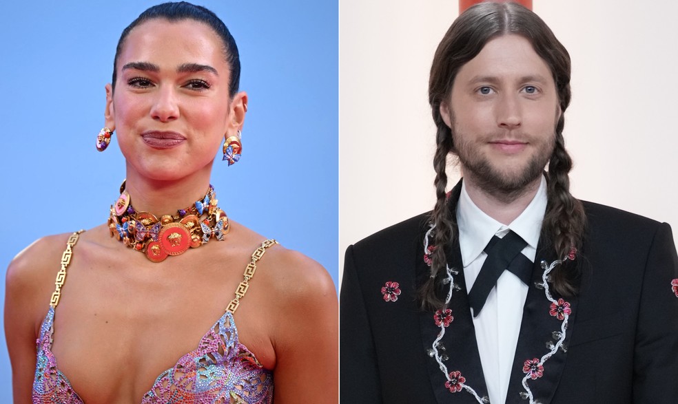 Dua Lipa e Ludwig Göransson — Foto: JUSTIN TALLIS/AFP - Jutharat Pinyodoonyachet/NYT