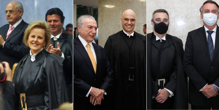 Posses de Rosa Weber (2011), Alexandre de Moraes (2017) e André Mendonça (2021) ao STF