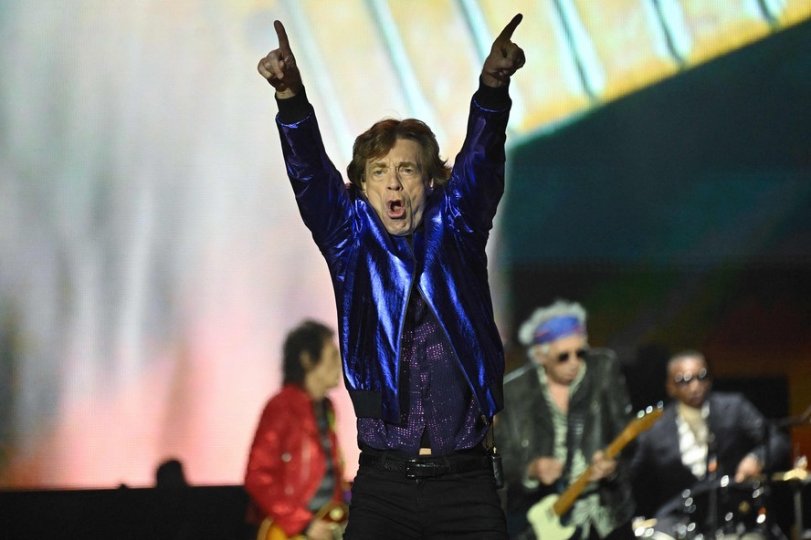 Os Rolling Stones, de Mick Jagger, se apresentaram na Veltins Arena em Gelsenkirchen, oeste da Alemanha, como parte da turnê que celebra os 60 anos de carreira da banda