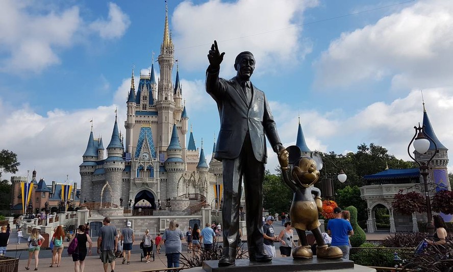 Área central do parque Magic Kingdom, no Walt Disney World, em Orlando