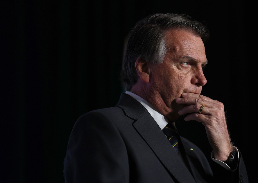 O ex-presidente Jair Bolsonaro em evento na Flórida