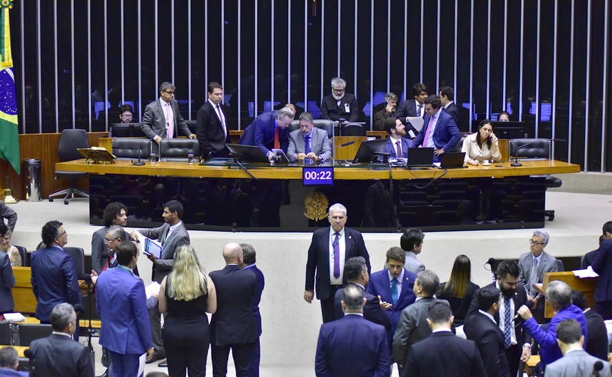 Plenário da Câmara durante votação