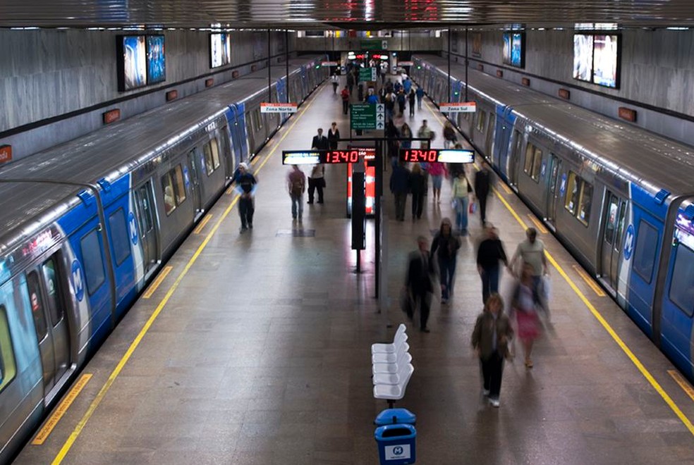 Estação do metrô na Cinelândia, no Centro do Rio — Foto: Divulgação/MetroRio