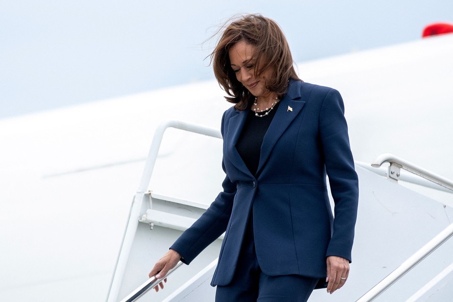 Vice-presidente dos EUA, Kamala Harris, desembarca em Milwaukee