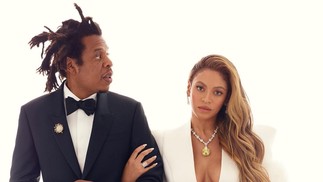 Jay-Z e Beyoncé em ensaio para a Tiffany & Co, em post no Instagram de 3 de novembro de 2021 — Foto: Instagram (@beyonce) / Reprodução