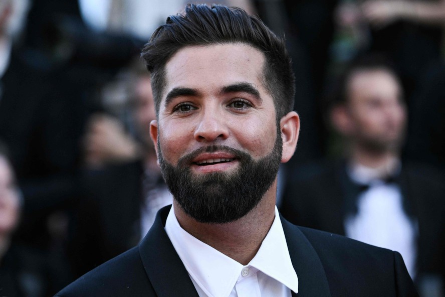 O cantor Kendji Girac no Festival de Cannes, em 2022