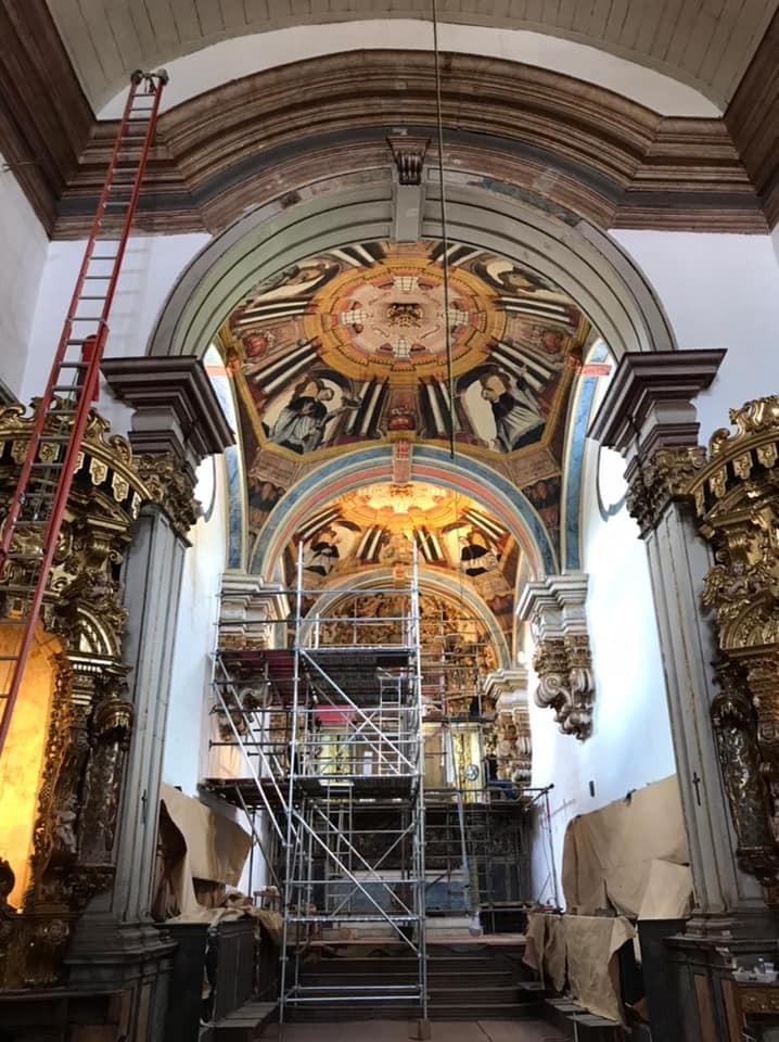 Interior da Catedral da Sé passa por restauração — Foto: Divulgação/Prefeitura de Mariana