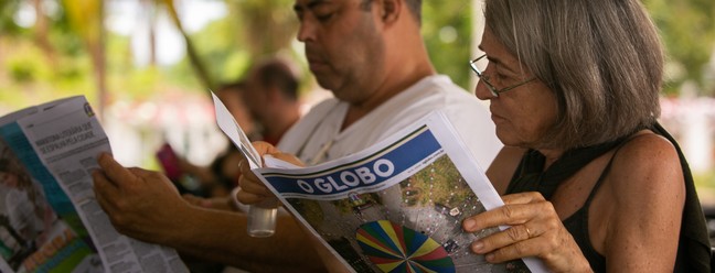 Tabloide do GLOBO circula na feira literária desde 2008 — Foto: Rebecca Alves / Agência O Globo