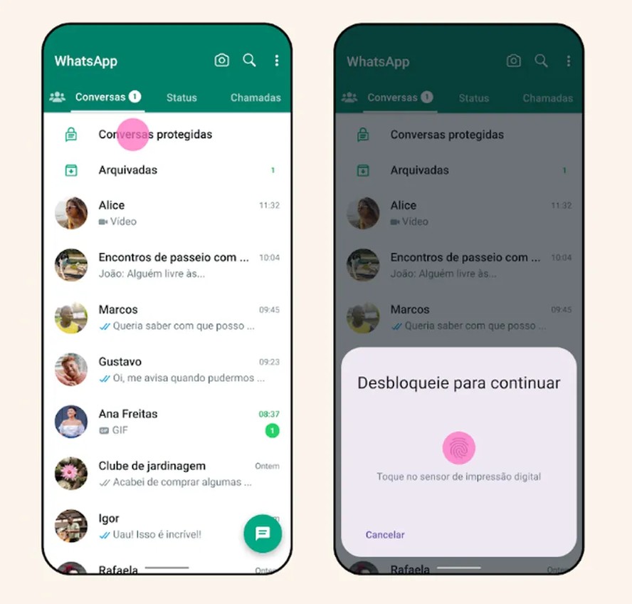 WhatsApp terá novo recurso chamado Proteção de Conversas