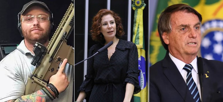 Walter Delgatti, Carla Zambelli e Jair Bolsonaro