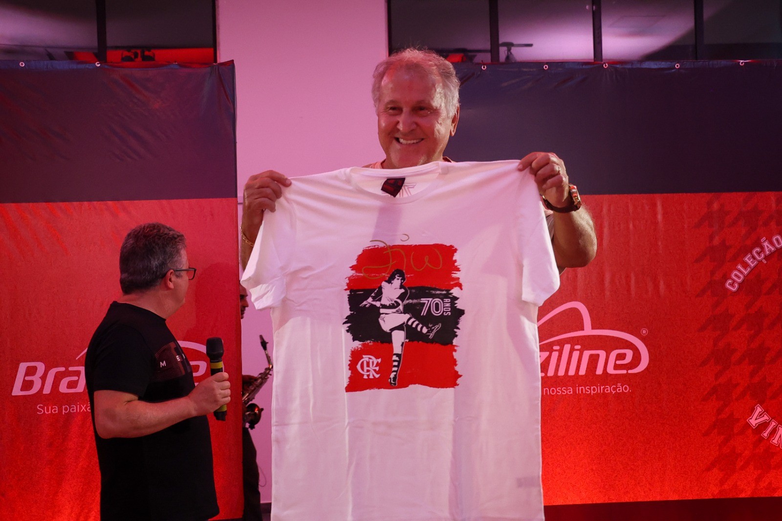 Camisa especial pelos 70 anos de Zico — Foto: Foto: Marcelinho Fotografia
