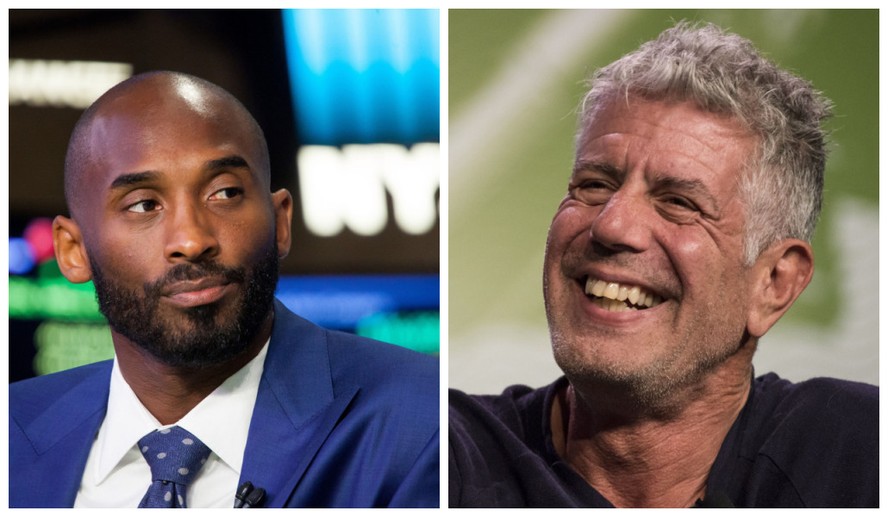 Twitter dá selo azul para celebridades que já morreram, como Kobe Bryant e Anthony Bourdain