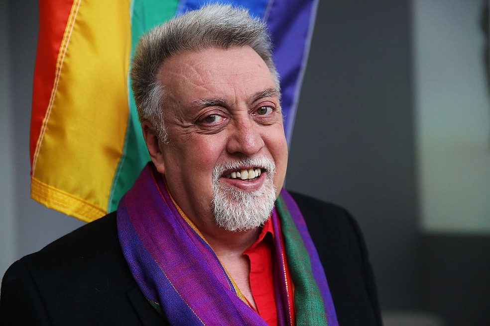 Gilbert Baker, criador da bandeira do Orgulho LGBTQIA+ — Foto: Spencer Platt/Getty Images