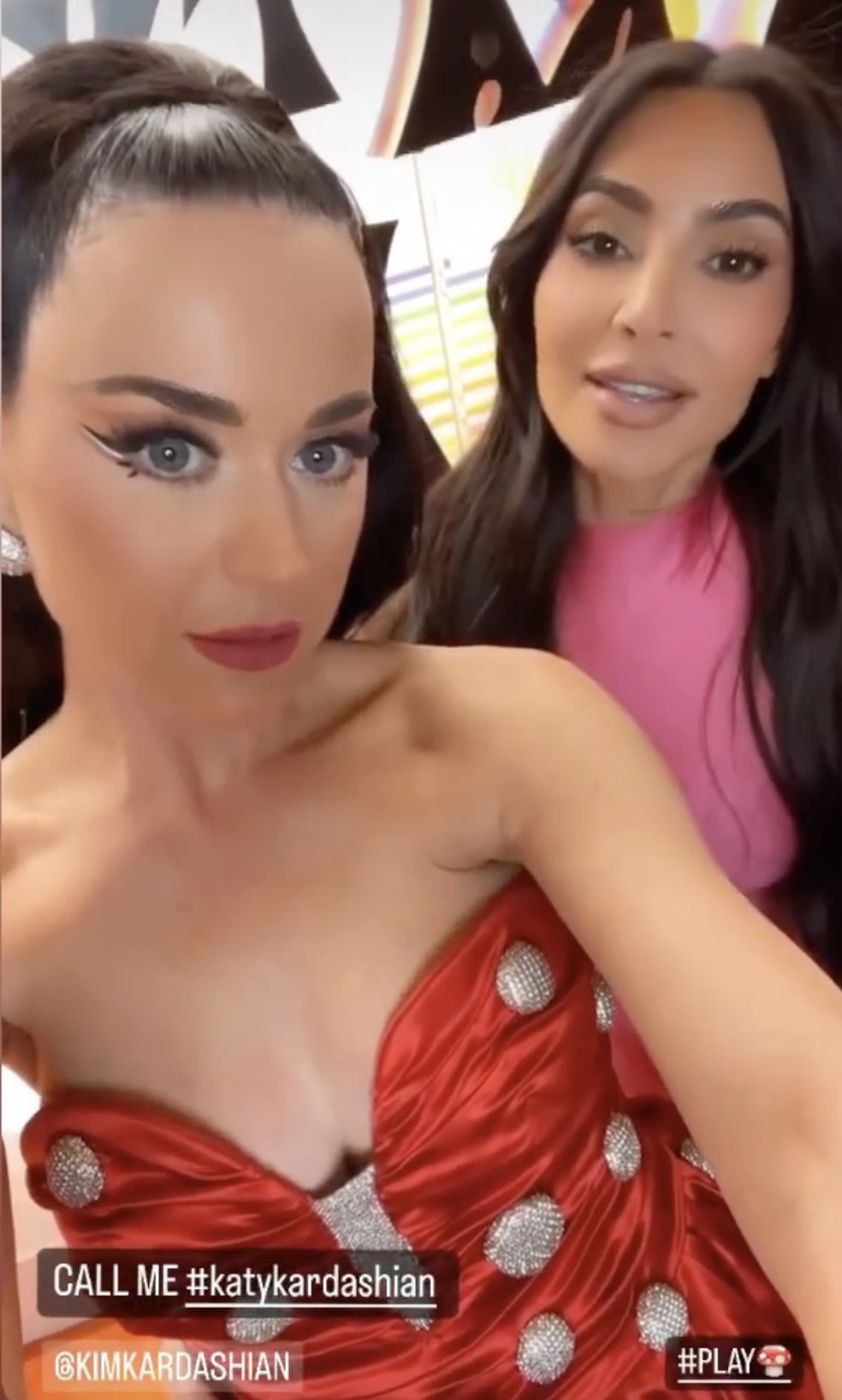Kim Kardashian tieta Katy Perry — Foto: Reprodução / Instagram