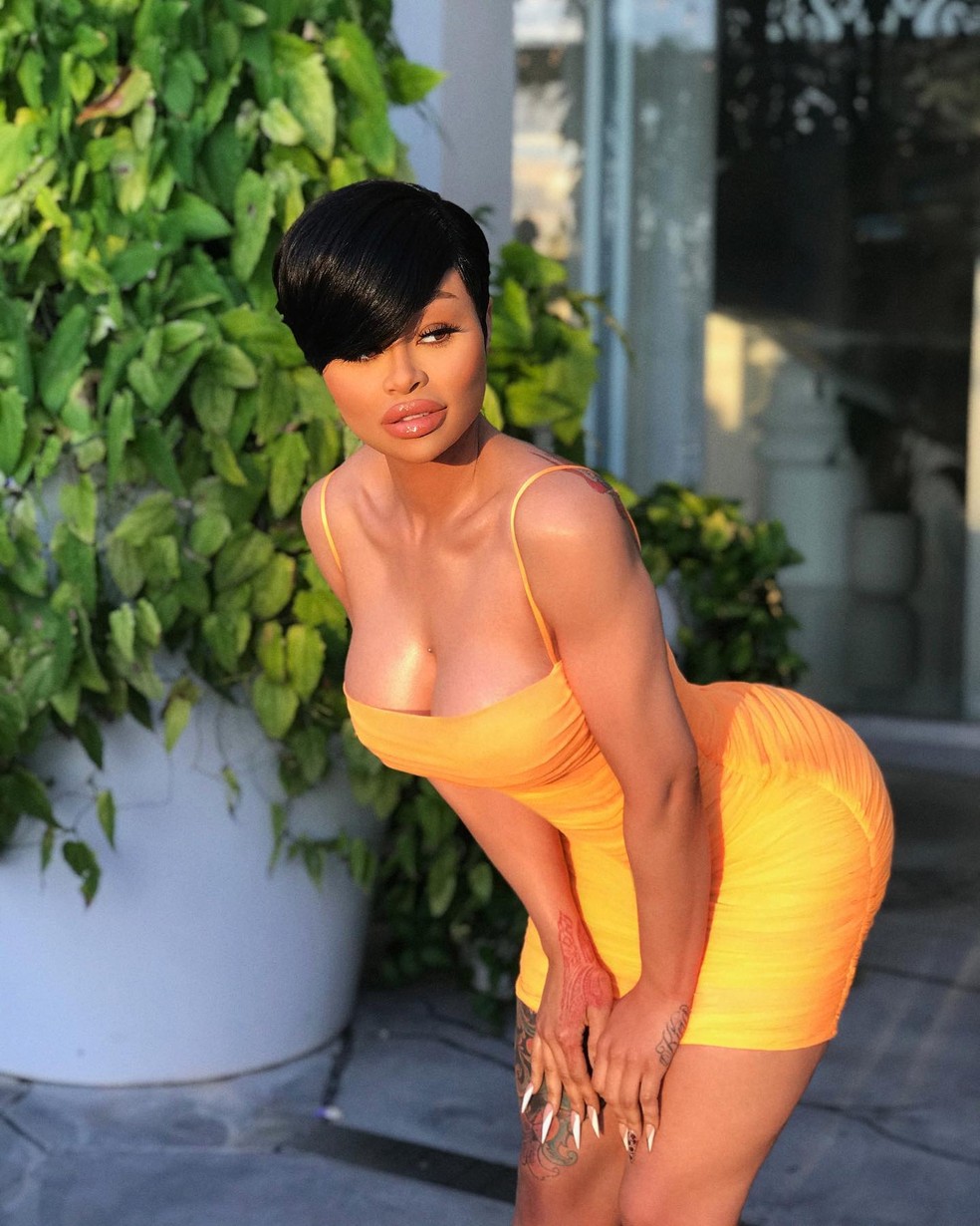 Blac Chyna antes de remover os implantes e preenchimentos — Foto: Reprodução / Instagram