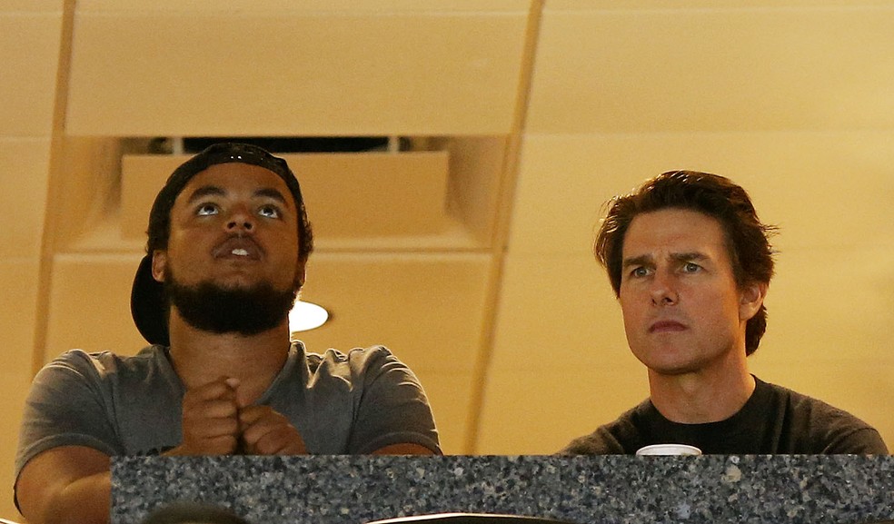 Connor Cruise com o pai, Tom Cruise — Foto: Getty Images