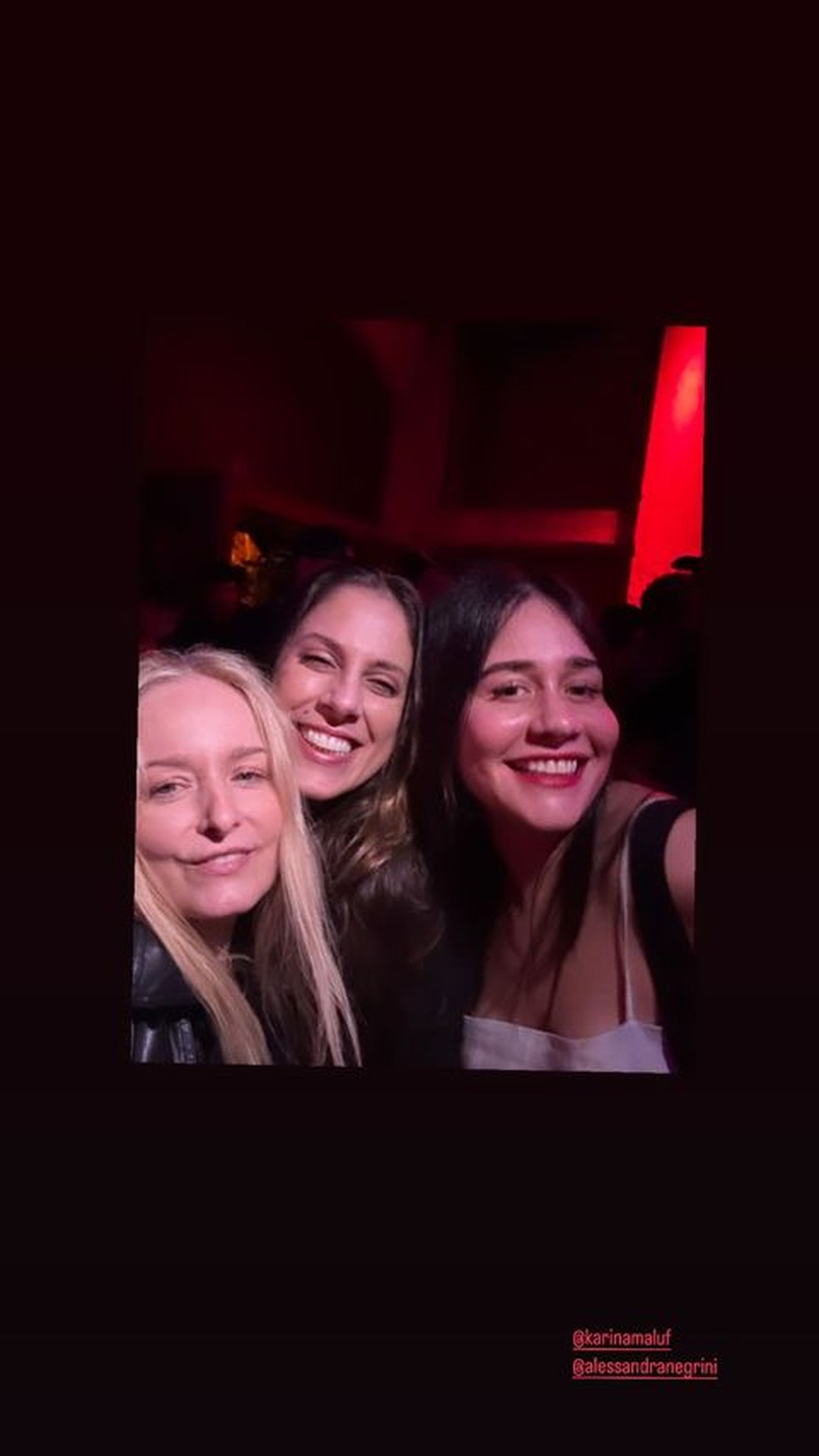 Luciana Vendramini, Karina Maluf e Alessandra Negrini — Foto: Reprodução/Instagram