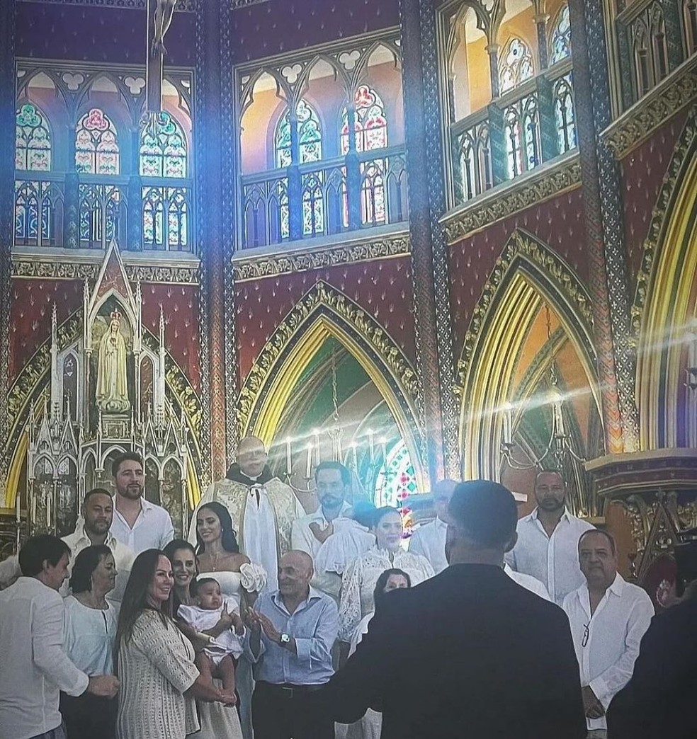 Mavie, filha de Neymar e Brunca Biancardi, é batizada — Foto: Reprodução/Instagram