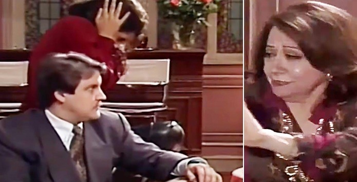 Fernanda Montenegro improvisa em cena com Letícia Sabatella e Antonio Calloni em 'O Dono do Mundo' (1991)