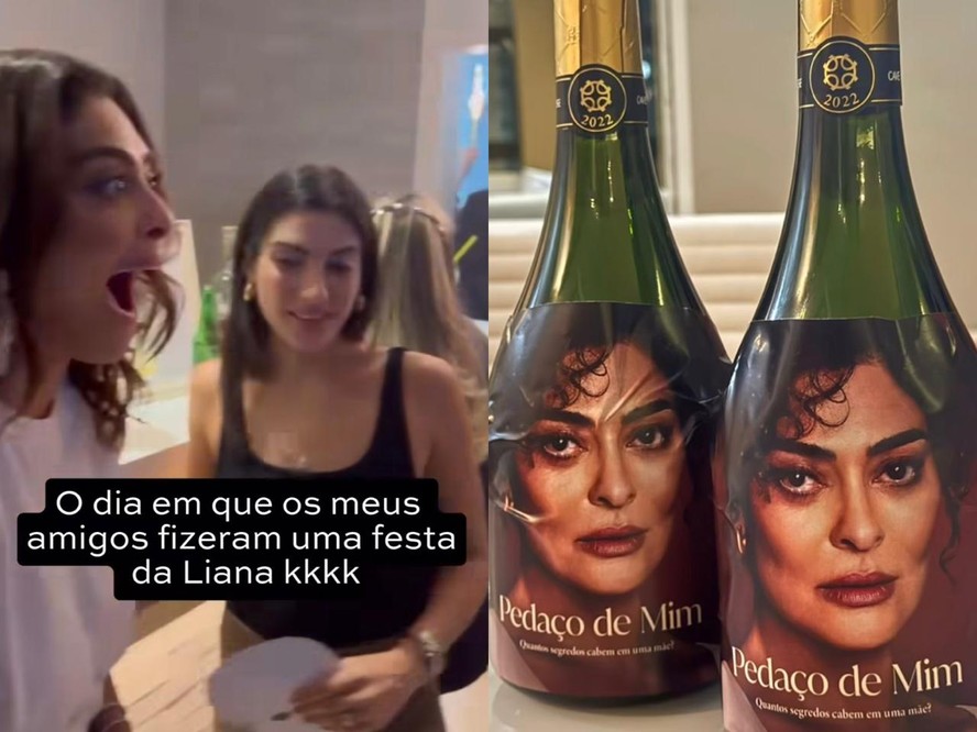 Juliana Paes ganha festa de amigos com tema de sua personagem de 'Pedaço de Mim'