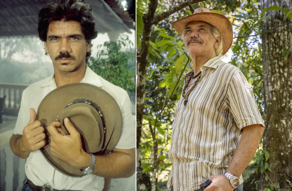 Jackson Antunes interpretou Damião em 1993 e vive Deocleciano em 2024 — Foto: Cedoc/TV Globo e Fábio Rocha/TV Globo