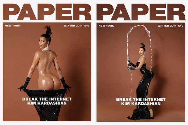 Kim Kardashian nas capas da Paper Magazine, em 2014